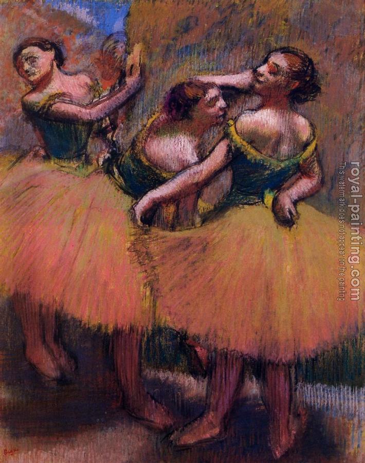 Edgar Degas : Three Dancers, Green Blouses
